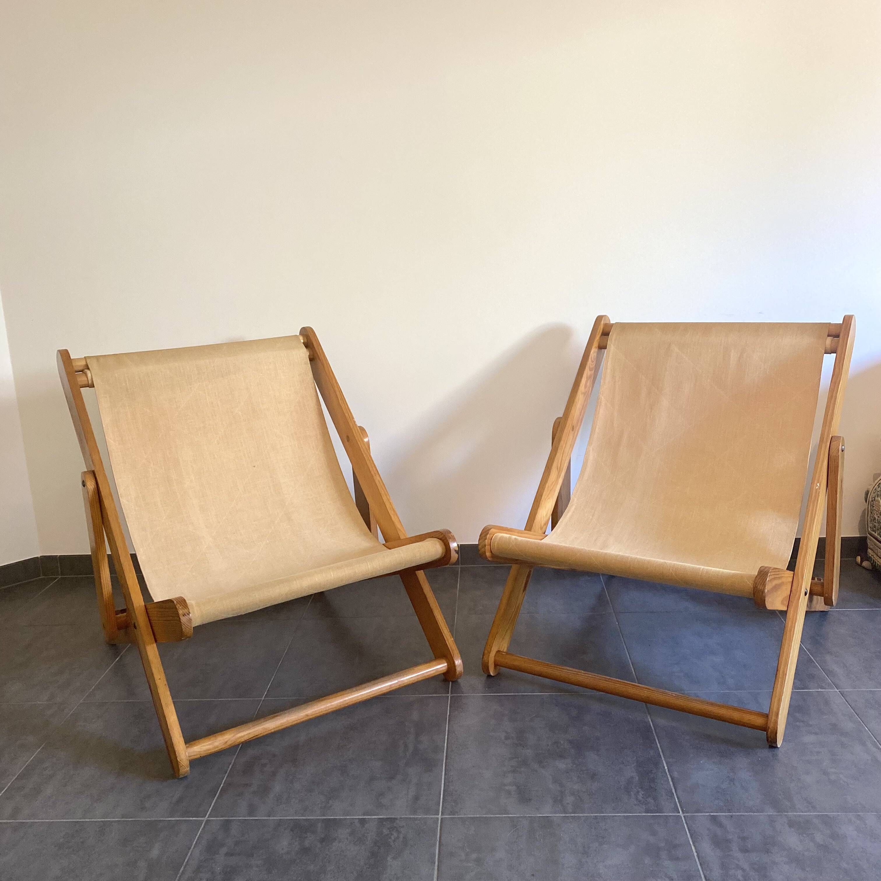 Paire de fauteuils lounge vintage de Pierre Beguet, 1970