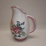 Ceramic jug Roullet Renoleau floral decoration