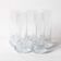 Set of 5 Mid-century Clear Crystal Tumblers / Italy / 1980s