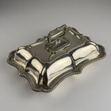 Antique silver-plated serving dish from Sheffield, early 20th century, England.