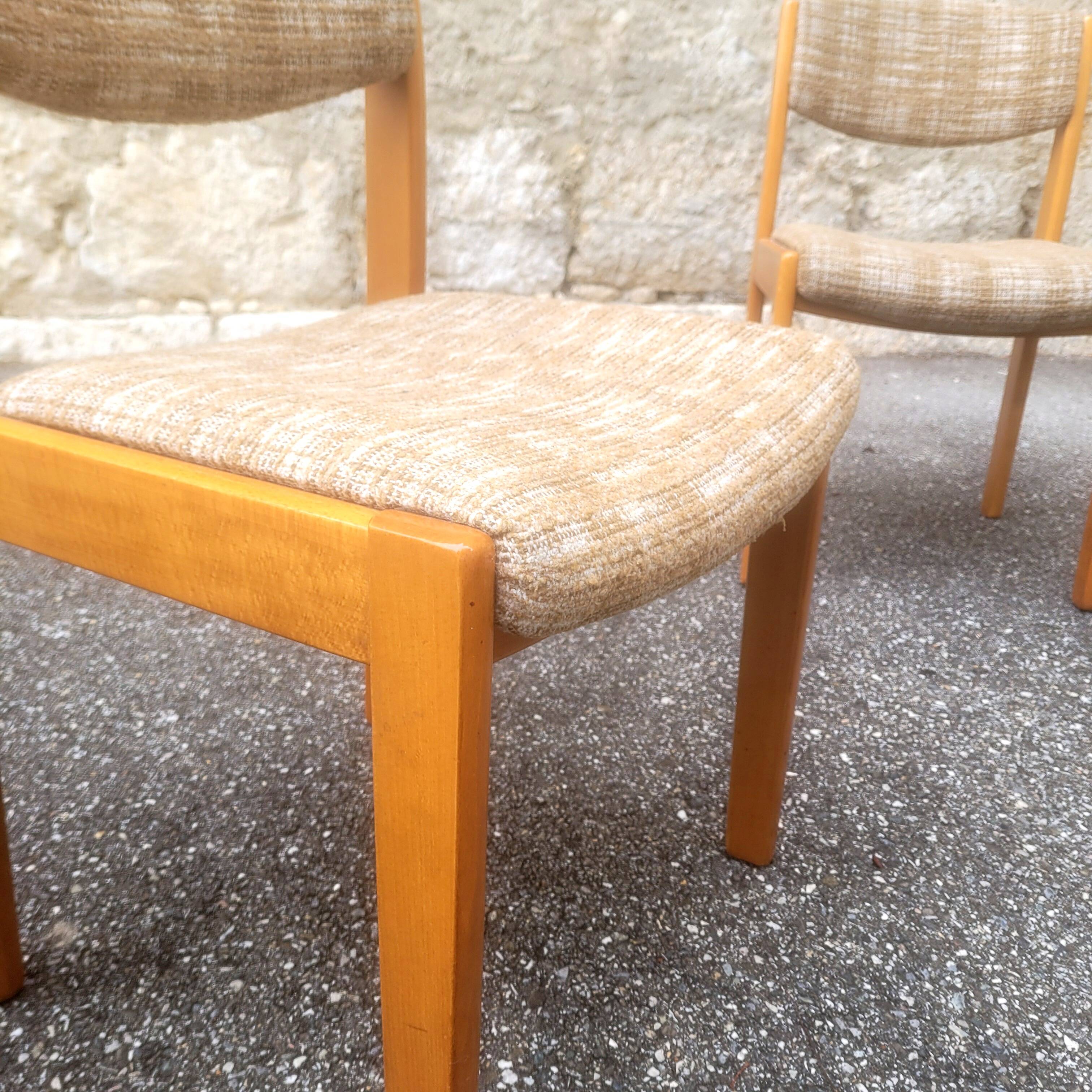 Set of six vintage designer chairs
