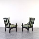 Mid-Century Danish Lounge Chairs and Coffe Table, 1970s.