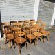 (Lot) 14 honey-coloured bistro chairs (Baumann)