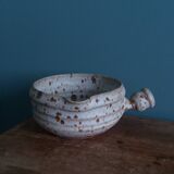 Sauceboat, fondue pot signed Gustave Tiffoche, Saint-Nazaire, 1975