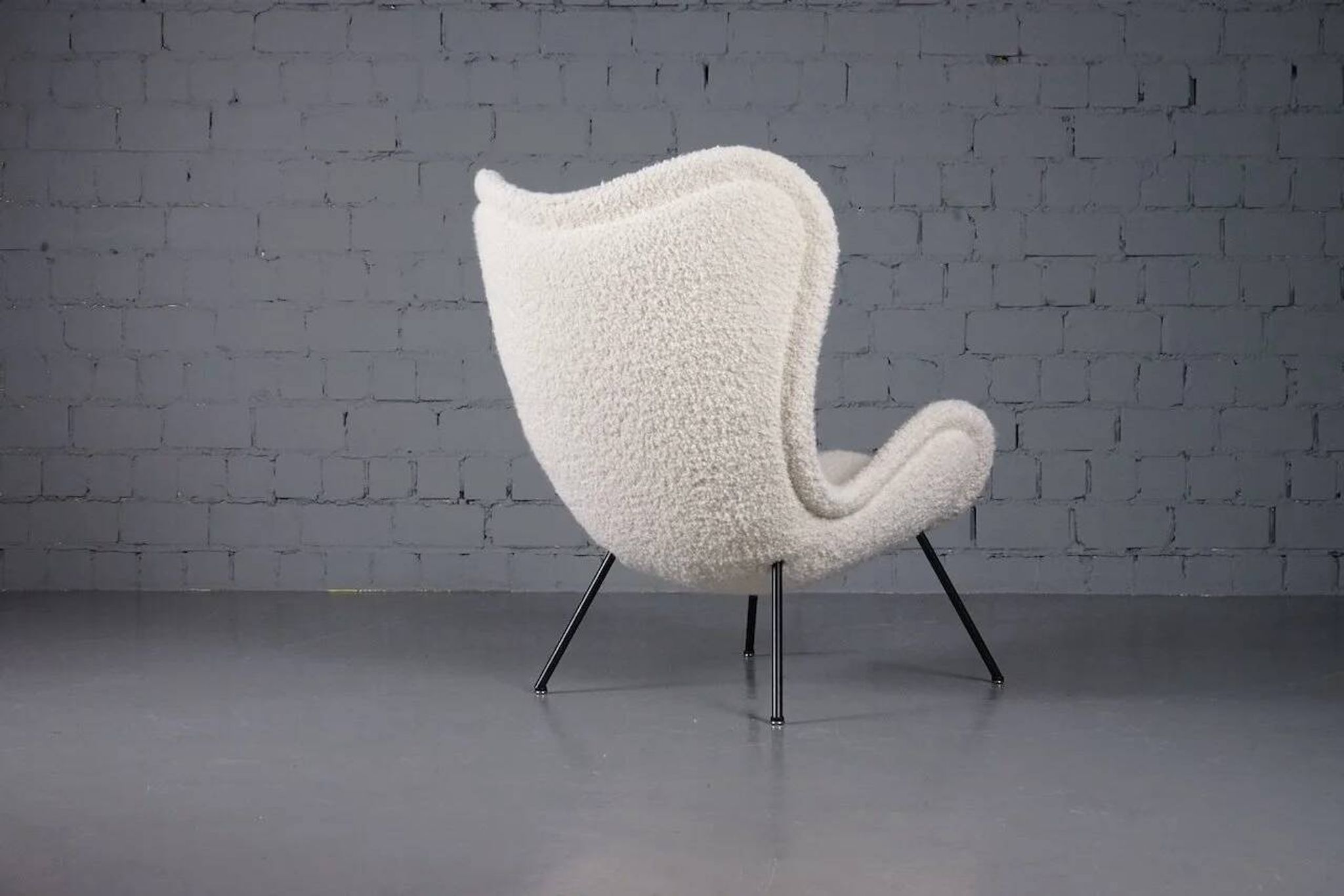 Madame lounge chair in bouclé by Fritz Neth for Correcta