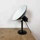 Vintage Industrial Black Enamel Table Lamp from EB, 1950s