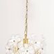 Medium Hollywood Regency style ceiling light, white flowers, Italy, 1960s.