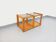 Vintage rectangular coffee table in pine and smoked glass from the 70s and 80s.