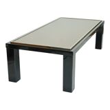 Table basse design Belgo Chrom par Roger van Hevel Or 23 carats 130 cm