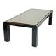 Table basse design Belgo Chrom par Roger van Hevel Or 23 carats 130 cm