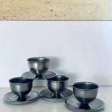 4 vintage stainless steel egg cups at 18%