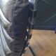 Black leather chaise longue divan