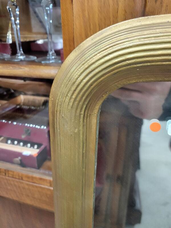 19th century gendarme's hat gilded mirror