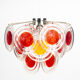 Red/orange Murano disc chandelier by Gino Vistosi