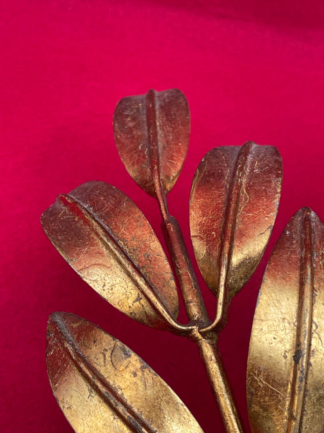 Golden Leaf Appliques Hans Kögl Style 1960/70 Hollywood Re