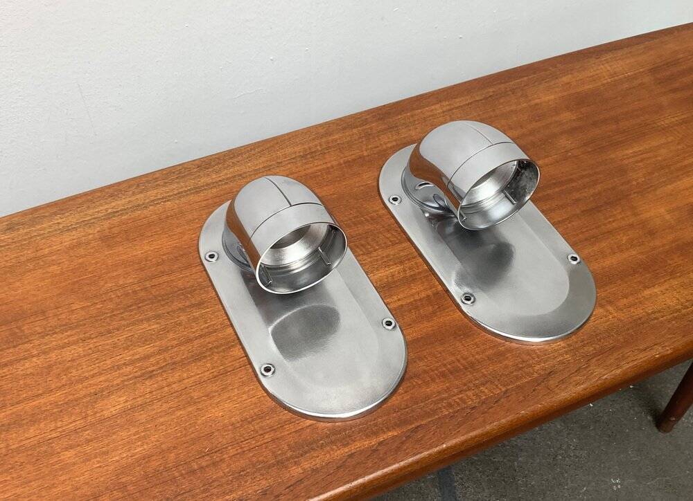 Vintage Danish Pipeline wall lamps by Ole Pless Jørgensen for Nordisk Solar, set of 2.