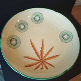 Vintage Lunéville compote dish with exotic fruit decoration from the 1960s.