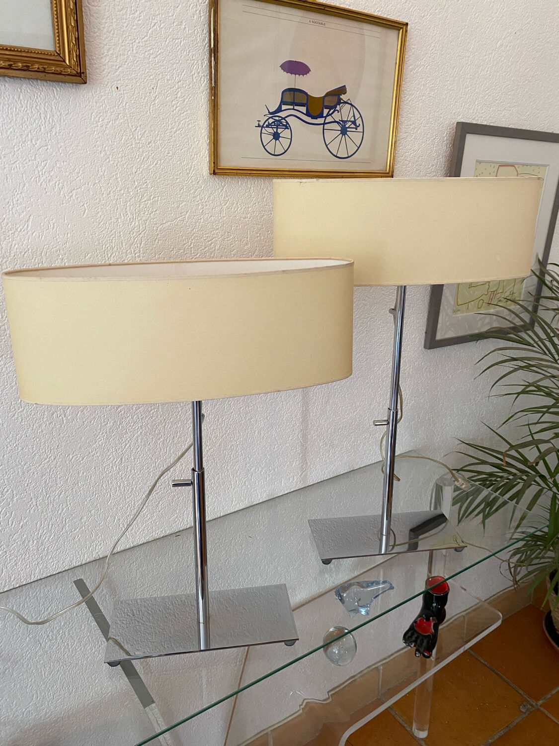 Pair of lamps by Jean-Paul Marzais, Dune collection