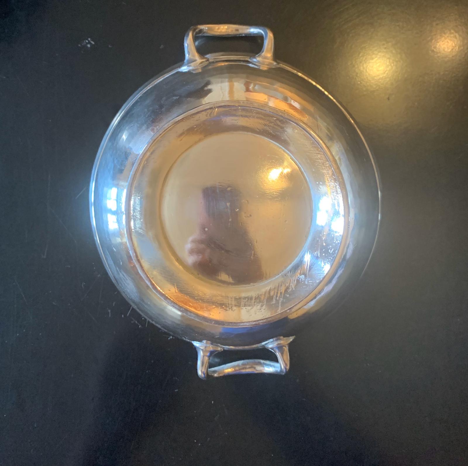 Silver metal bowl