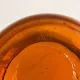 Large amber bubble glass bowl signed Biot – Vintage
