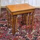 Set of 3 nesting tables in cherry wood from the 1960s.