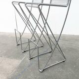 Postmodern German Kreuzschwinger bar stool by Till Behrens for Meyer Stahlmöbel, 1980s.