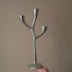 Aluminum candle holder Scandinavian design candelabra vintage silver metal candlestick three branches