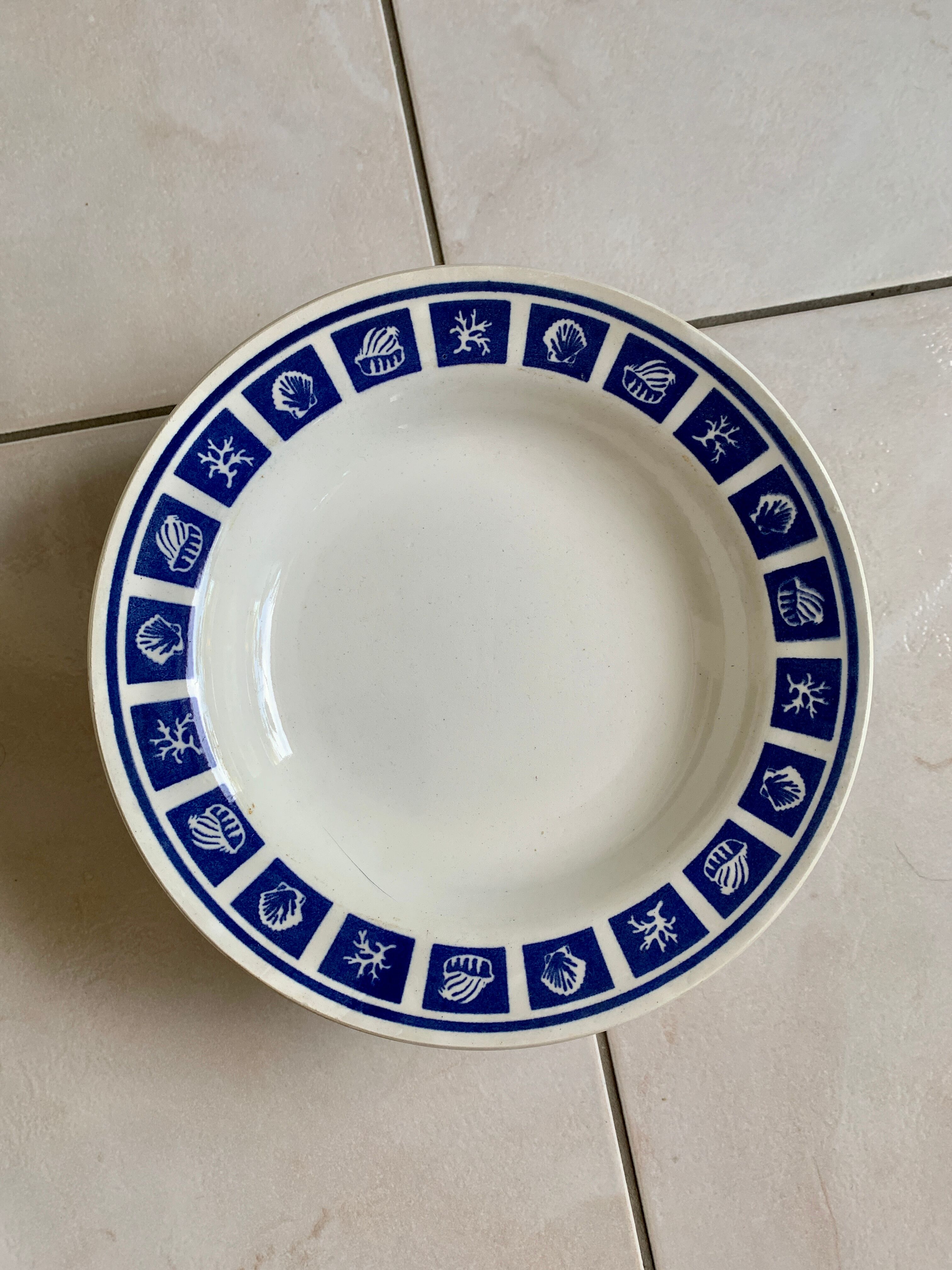 Vintage plates sea pattern