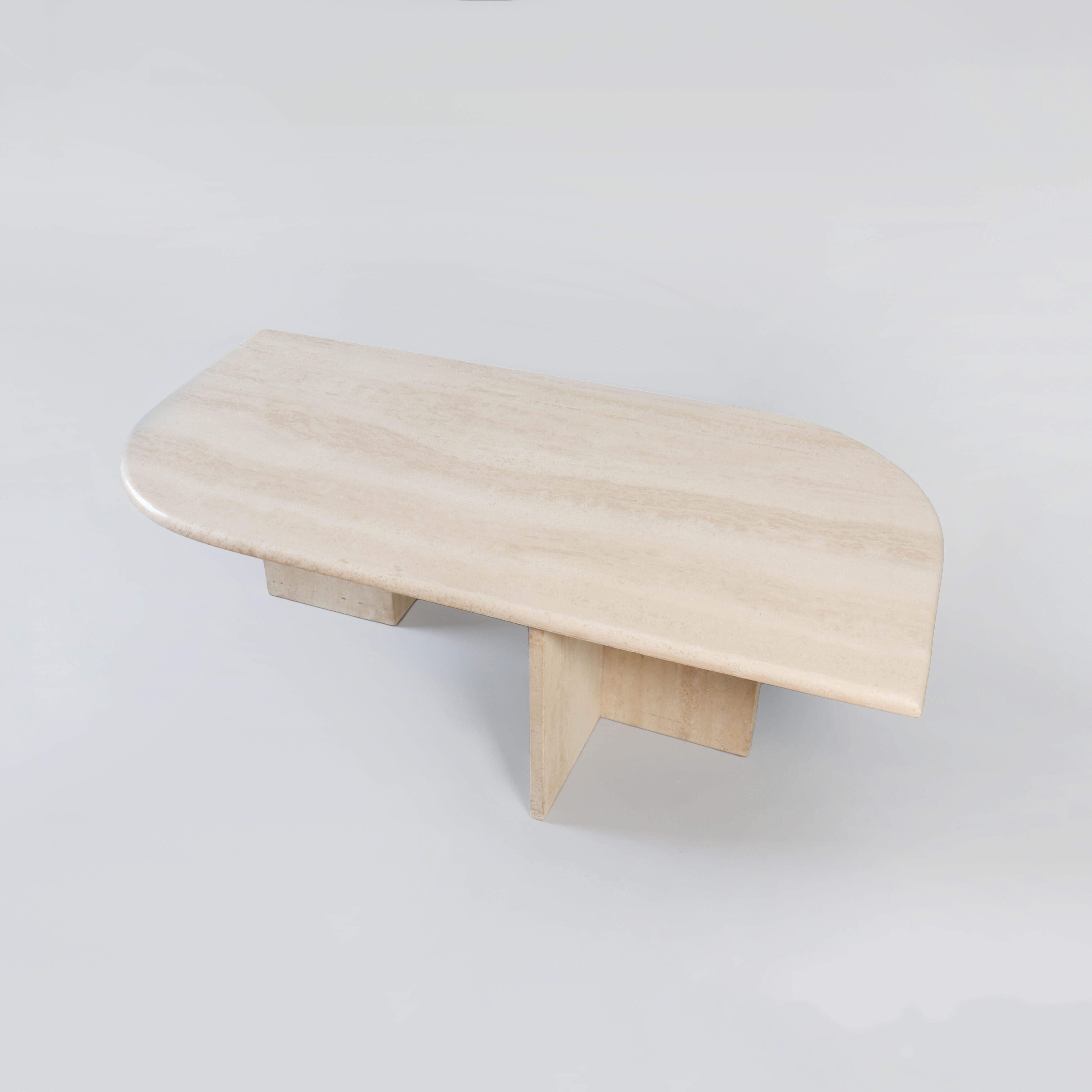 Table basse en travertin vintage