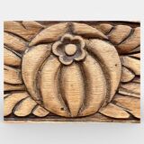 Parisian glass-fronted Art Deco wardrobe in solid raw walnut.