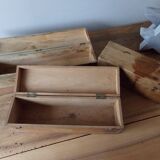 3 old wooden boxes