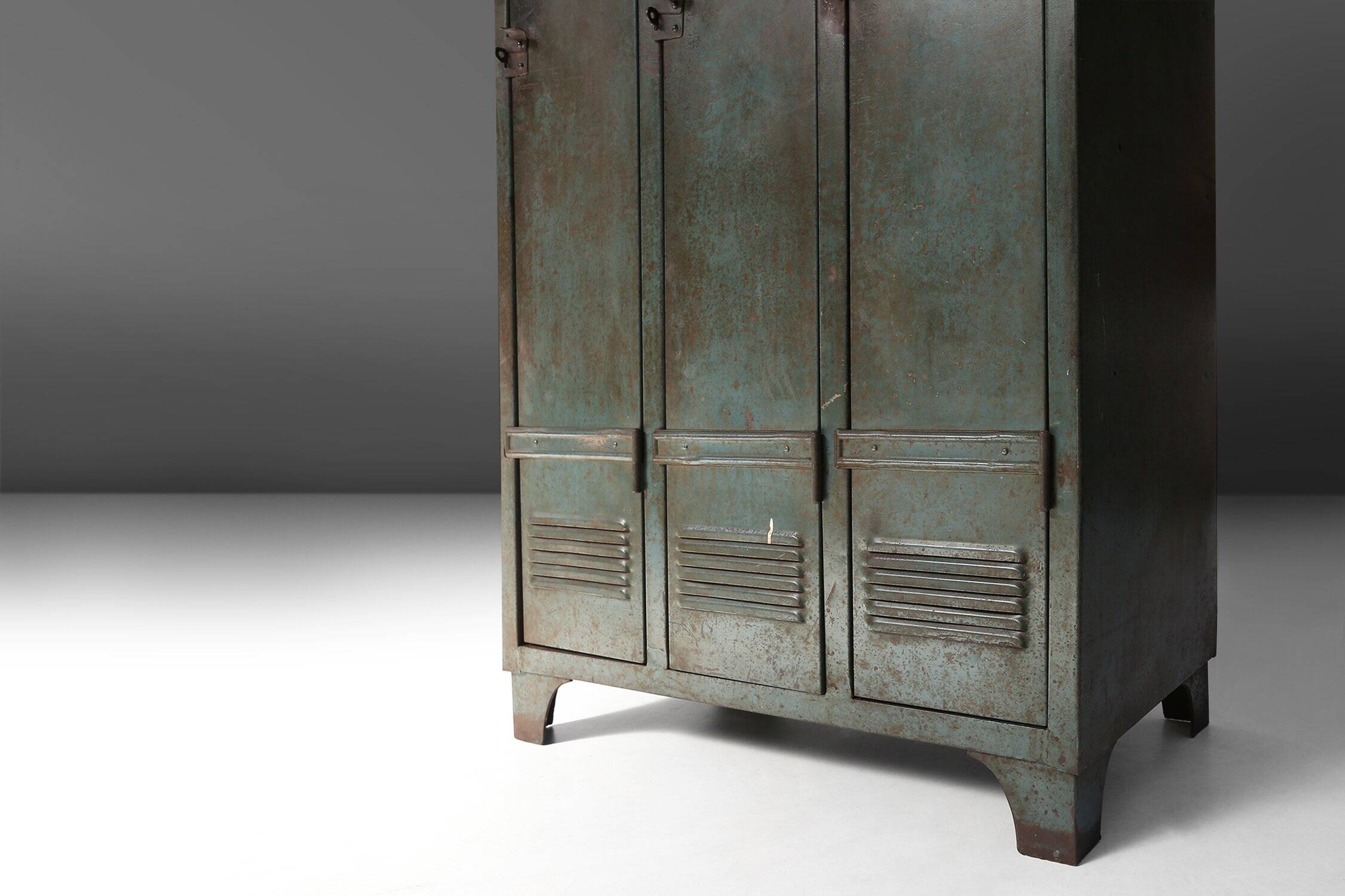 Antique Industrial Storage Locker, France ca. 1910