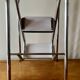 Vintage step stool in white formica and chrome steel