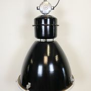 Black industrial factory lamp with clear glass cover from elektrosvit