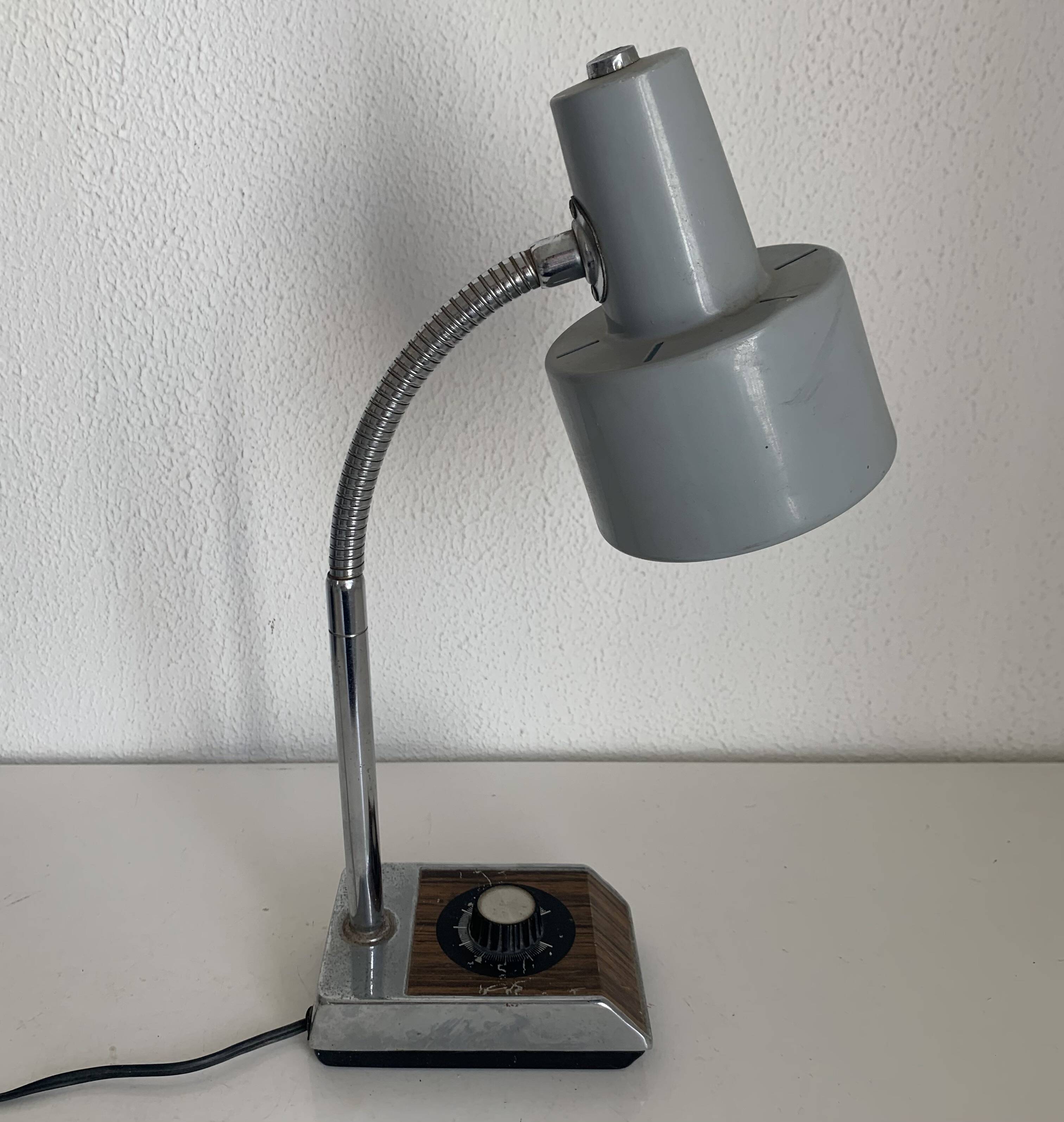 Vintage 1970 desk bedside lamp with dimmer Chiely engineer child - 40 cm