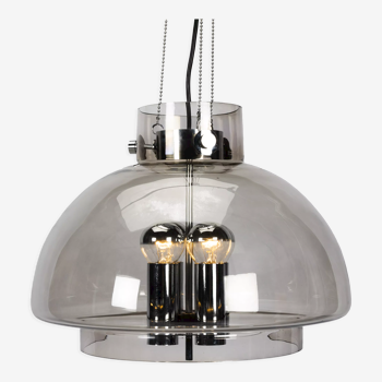 Chrome Vintage Pendant Lamp for Limburg Glashütte