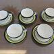 Set of 5 cups and 5 under cups Henriot Quimper