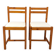 Pair of vintage chairs in pine and white terry fabric from the 70s