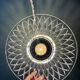 Vintage molded glass lampshade pendant light - tableware collection -