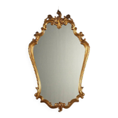 Antique carved and gilded wooden mirror, Italy, early 20th century.