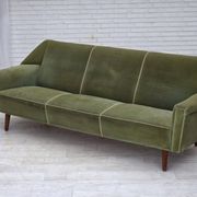 1970s, Danish by Kurt Østervig, 3-seater sofa, furniture velour, teak wood.