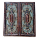 Antique Art Nouveau glazed earthenware tile from the 19th century