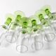 Set of 6 Limoncino Sherry Glasses / Green Sorbetto Stemware /Bormioli Rocco