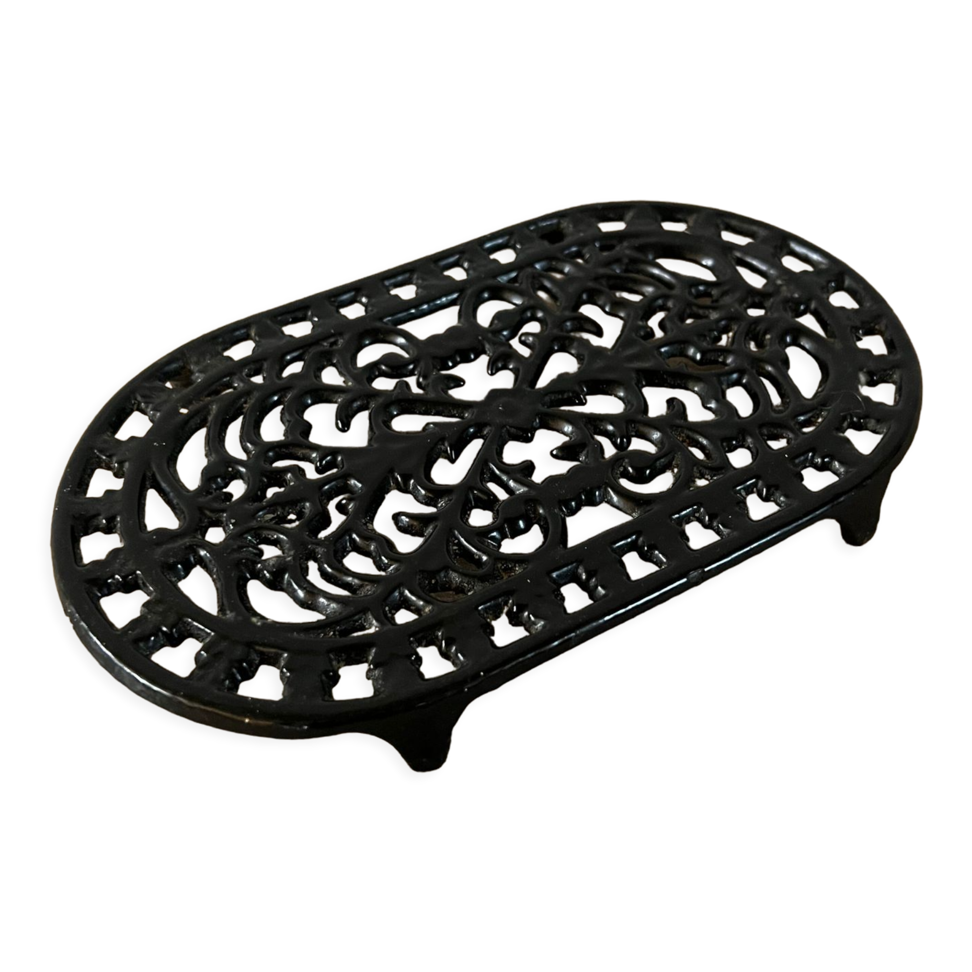 Black cast iron trivets