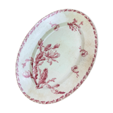 Dish oval porcelain of Gien model Cactus