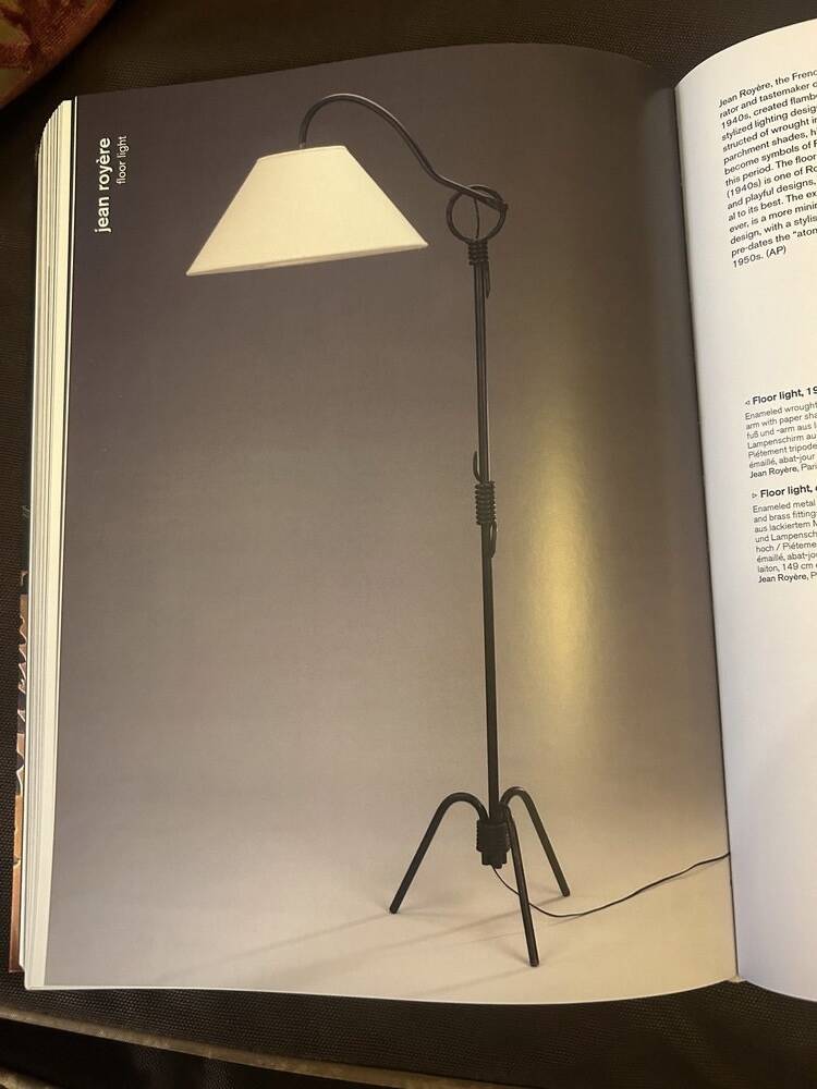wrought iron lamp by Jean Royére