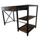 Vintage wooden console / desk with black frame