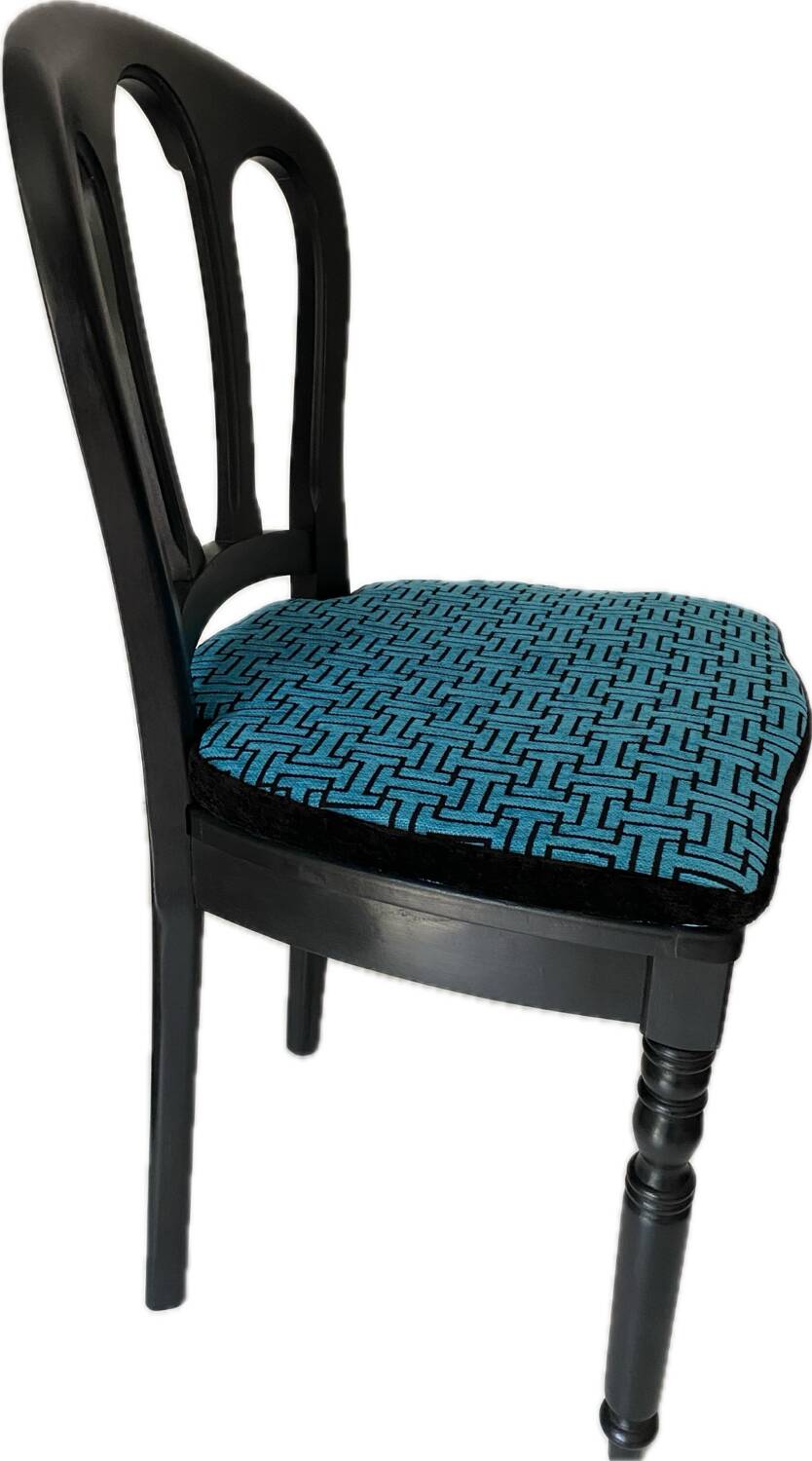 Pair of Baumann caned chairs