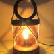 Marine lamp with amber glass globe 60/70s