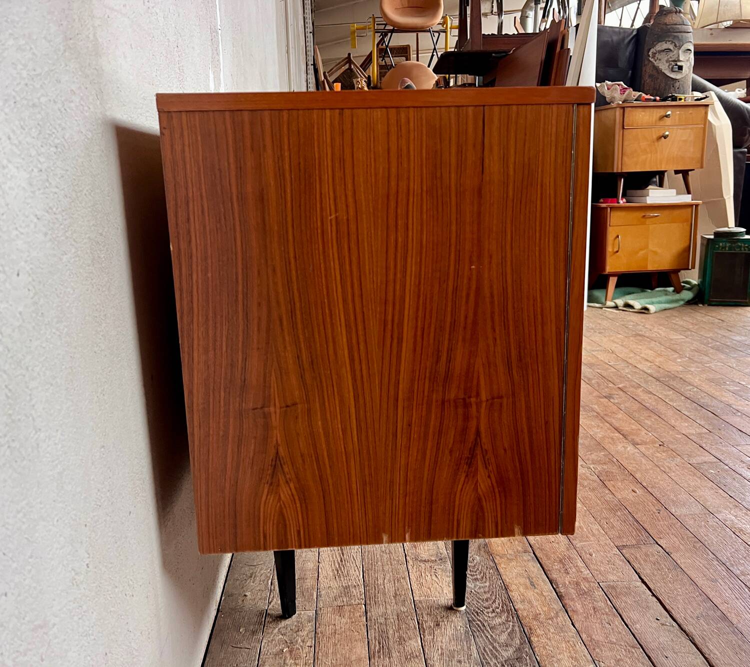 Vintage Scandinavian sideboard with gray legs